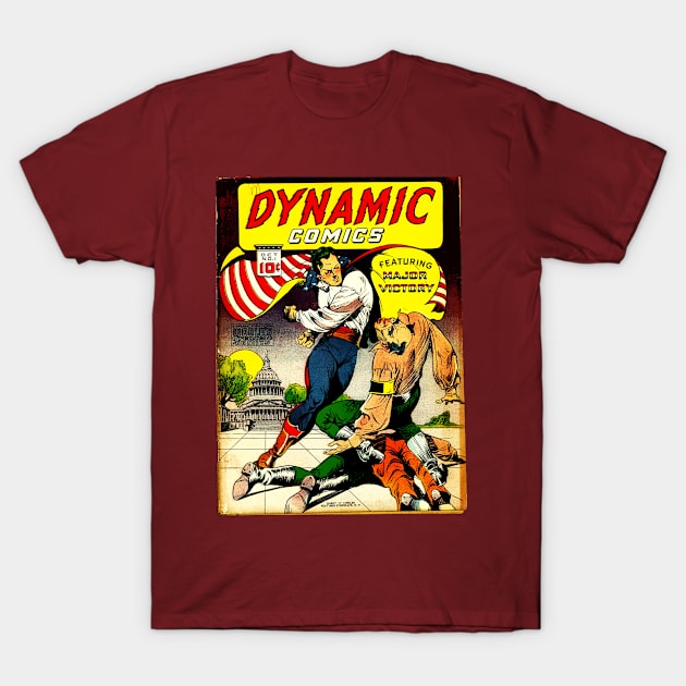 Dynamic Comics #1 Major Victory 1940's Golden Age Comics T-Shirt by Korey Watkins